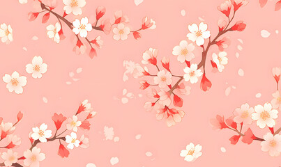 Bright cherry blossom, Generative AI 