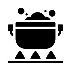 cooking pot glyph icon