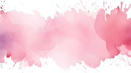 Watercolor-style clipart of splash of rectangular shape in a soft pastel pink color,