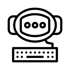 Fototapeta premium ai writing line icon