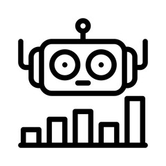 data analysis line icon
