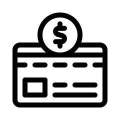 credit card line icon