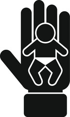 Child support care icon simple vector. Parent help. Community medical