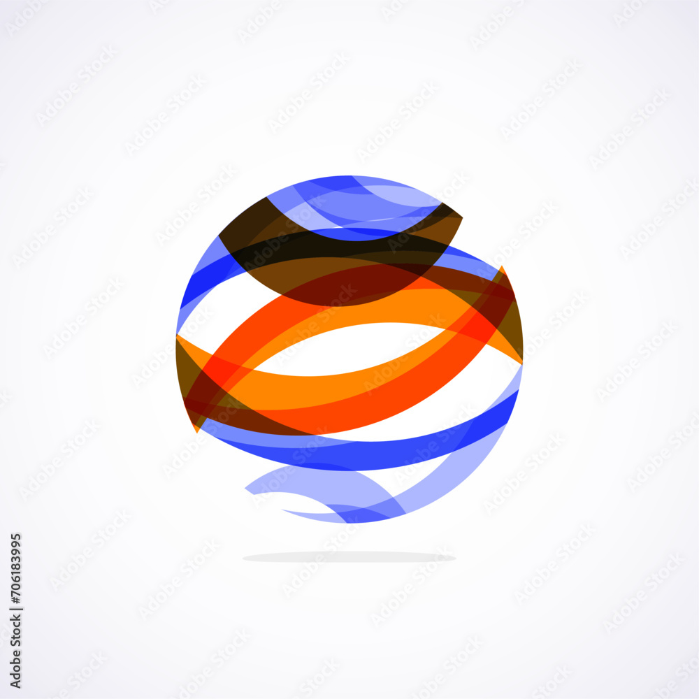 Poster Abstract circle logo - minimalist emblem, timeless and universal shape of circle. Unique logo represent range of brands and concepts, encapsulating simplicity and creativity in single, iconic image