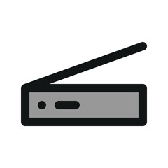 Illustration vector graphic icon of Scanner. Filled Line Style Icon. Computer And Device Themed Icon. Vector illustration isolated on white background. Perfect for website or application design.