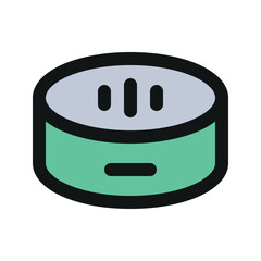 Illustration vector graphic icon of Smart Speaker. Filled Line Style Icon. Computer And Device Themed Icon. Vector illustration isolated on white background. Perfect for website or application design.