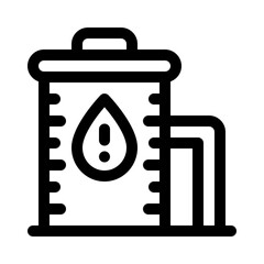 water tank line icon