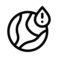 water shortage line icon