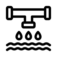waste water line icon