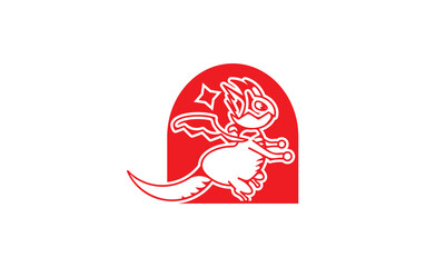 Baby Dragon with stars Logo