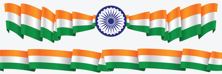 Indian tricolor national flag background vector.