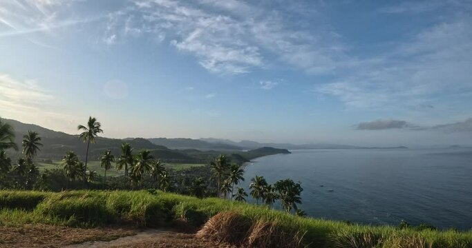 Coastal panorama from Bato Ni Ningning overlooking Long Beach in San Vicente Palawan