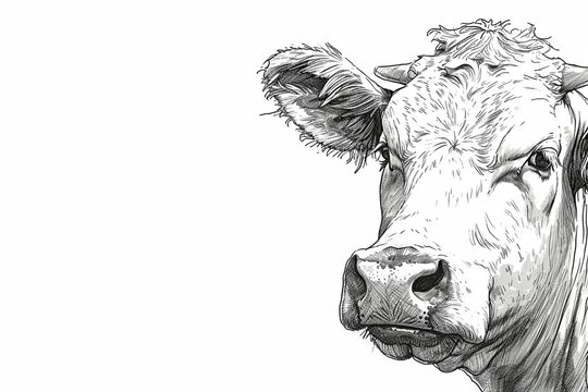 drawing a cow in scratch style