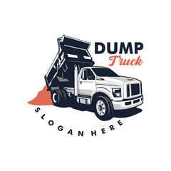 Obraz premium illustration of a truck vector illustration dump truck vector logo dump truck logo design 