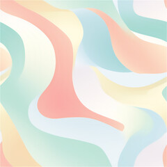 Seamless pattern : Creamy swirling gradient watercolor multicolor wave pattern background
