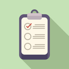 Ballot choice to do list icon flat vector. Democratic state. Voter report