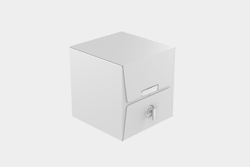 Hard Box Wine Dispenser with a Tap For Branding. Blank 3d illustration.