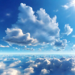 Beautiful blue Sky Background Textures Generative AI