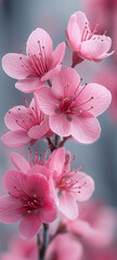 Abstract spring blossoms, glossy petals, vibrant hues. 