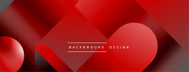 Triangles, lines and round shapes - dynamic geometric abstract background. Visual symphony of shapes and lines design for wallpaper, banner, background, landing page, wall art, invitation, prints