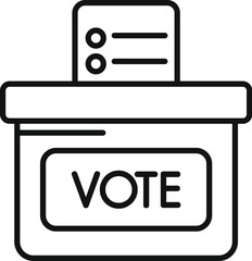 Vote ballot box icon outline vector. Debate talking. People process