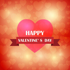 Greeting card design for Happy Valentines Day celebration.