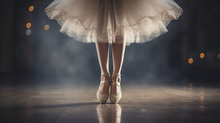 Ballet Dancer's Enchanting Grace. Generative AI.