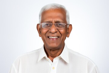 Elderly man smiling happy face portrait