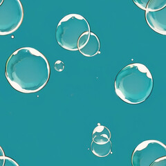 Fototapeta na wymiar water color bubbles on turquoise 10
