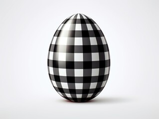 Obraz premium Basic Easter egg with a checkered pattern