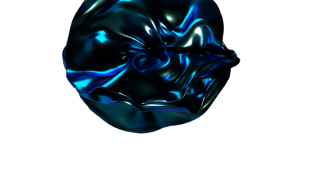 Oceanic Elegance: Abstract 3D Blue Wave Illustration for Calming Visuals