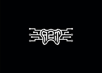 Letter AZT Modern Technology Vector Monogram Dental care shape Logo