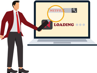 Searching, Cloud Computing, Choosing, Decisions, Magnifying Glass, Businessman