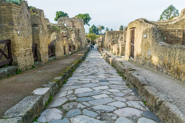 Roman street in Herculaneum, Italy