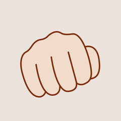 Bump, fist, fist bump, Punch Hand Sign, Fingers, gesture, hand icon Vector Illustration
