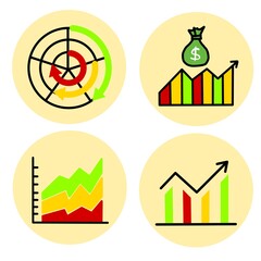 Data tools finance diagram and graphic. Chart and graphic, business diagram data finance, graph report, information data statistic, infographic analysis tools illustration.