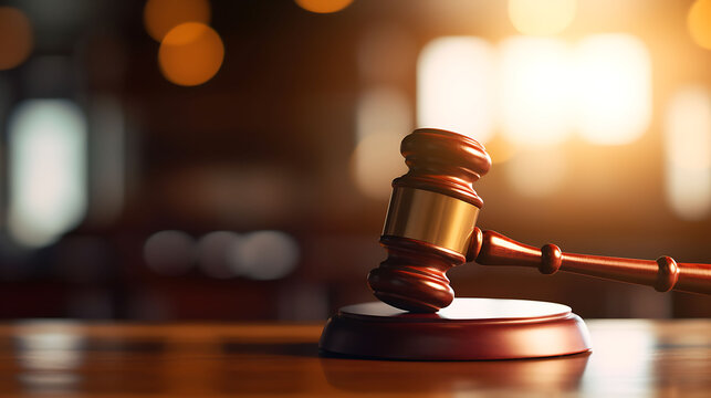 Legal law concept image gavel bokeh.law and authority lawyer concept, judgment gavel hammer in court courtroom for crime judgment legislation and judicial ..,