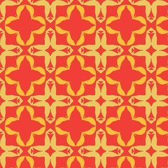 Symmetrical Bloom Dance: Seamless Floral Abstract Pattern Design