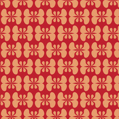 Seamless Petal Symphony: Geometric Flower Abstract Pattern Design