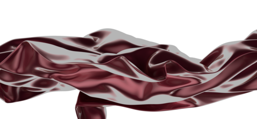 Smooth and shiny red cloth 3D