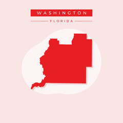 Vector illustration vector of Washington map Florida