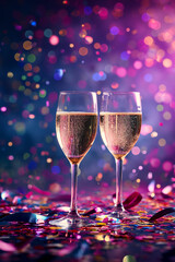 Happy New year background with empty space for writing text.