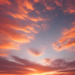 sunset in the sky, generative ai