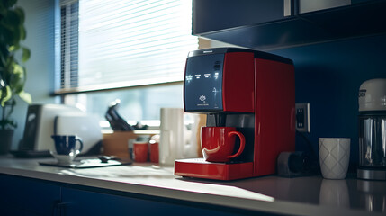 Modern Coffee Maker in Office Kitchen