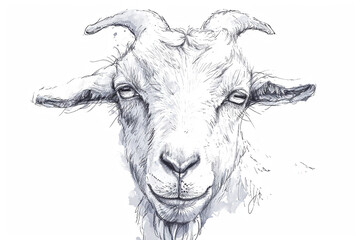 drawing goat stroke style