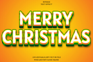Merry Christmas Editable Text Effect Emboss Gradient Style