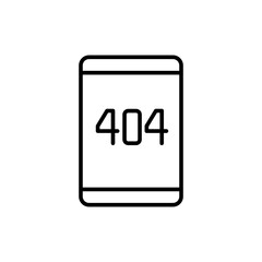 Mobile error outline icons, minimalist vector illustration ,simple transparent graphic element .Isolated on white background