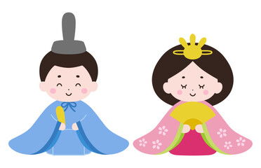 かわいいひな祭りのベクターイラスト