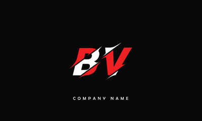 BV, VB, B, V Abstract Letters Logo Monogram