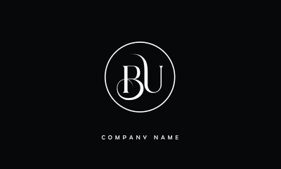 Obraz premium BU, UB, B, U Abstract Letters Logo Monogram